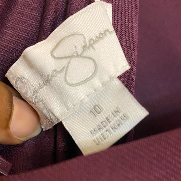 Jessica Simpson, plum, size 10 midi dress. NWT - Picture 3 of 5